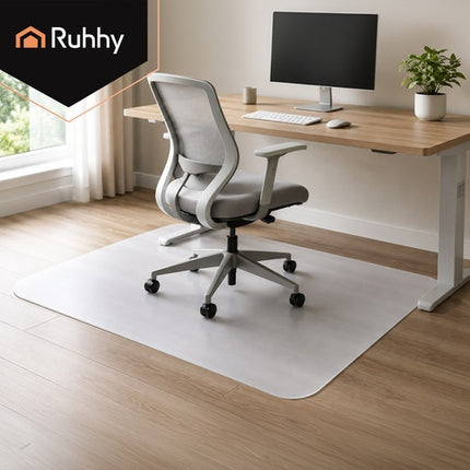 Chair Protective Mat 90x130 cm, Milky Translucent