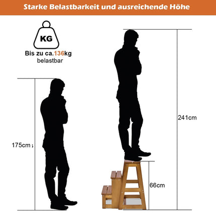 Chair ladder ladder chair stool ladder step chair step stool step ladder foldable 3 steps walnut