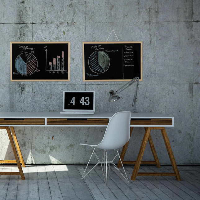Chalk board with wooden frame