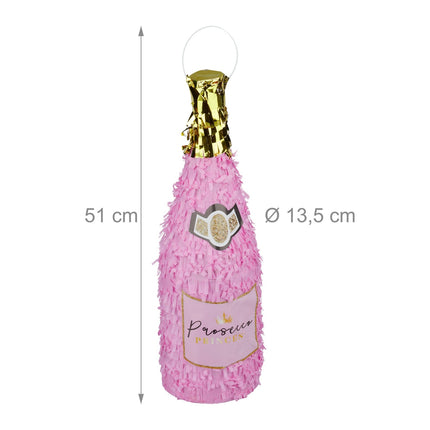 Champagne Bottle Piñata Set – Stick & Mask Included