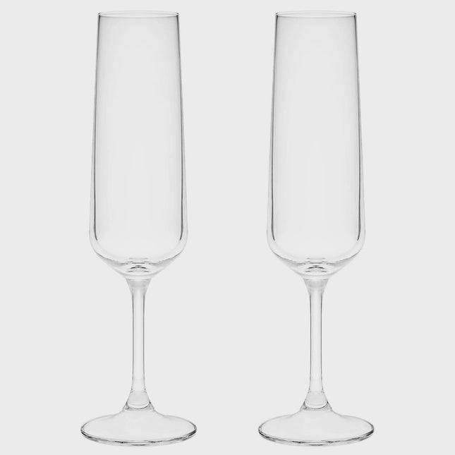 Champagne Glasses, 20.5 cl, Set of 2, Durable Glass