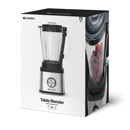 Champion 800W Blender with 1.5 L Glass Jug and Pulse, Stainless Steel