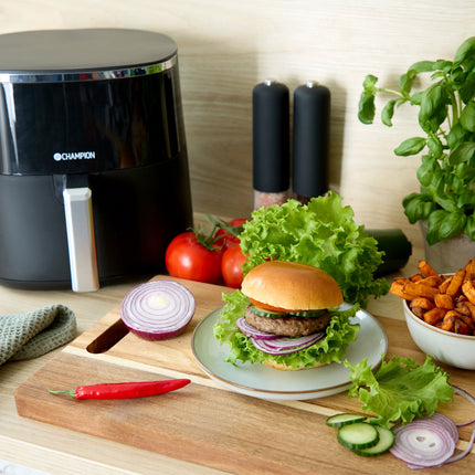 Champion Air Fryer XL 6L with PFAS-Free Ceramic Coating, 1750W, Black