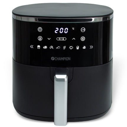 Champion Air Fryer XL 6L with PFAS-Free Ceramic Coating, 1750W, Black