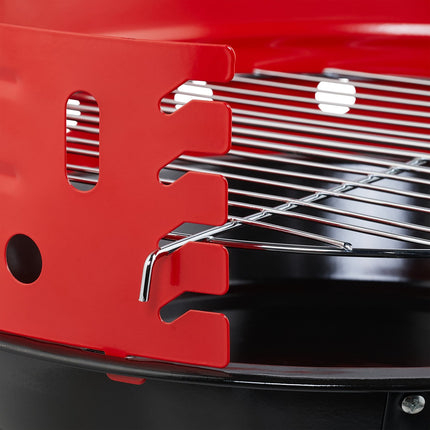 Charcoal BBQ Grill with Stand and Wind Shield, 37 cm