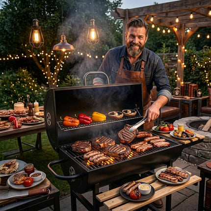 Charcoal Grill with Lid, Thermometer, Adjustable Vents