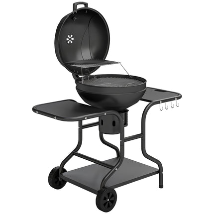 Charcoal Kettle Grill, 54 cm, With Side Tables