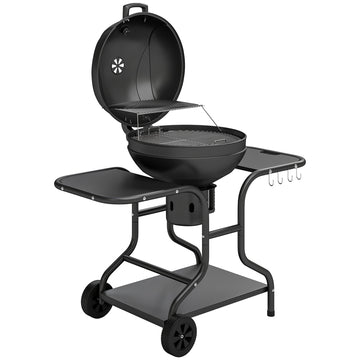 Charcoal Kettle Grill, 54 cm, With Side Tables