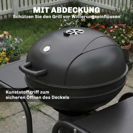 Charcoal Kettle Grill, 54 cm, With Side Tables