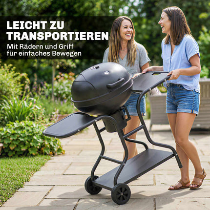 Charcoal Kettle Grill, 54 cm, With Side Tables