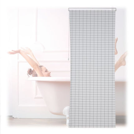 Checkered shower curtain
