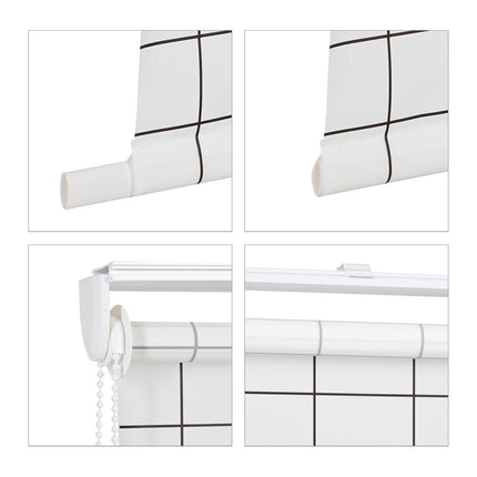 Checkered shower curtain