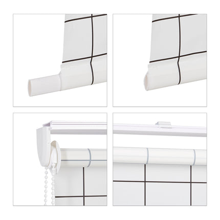 Checkered shower curtain