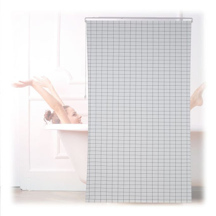 Checkered shower curtain