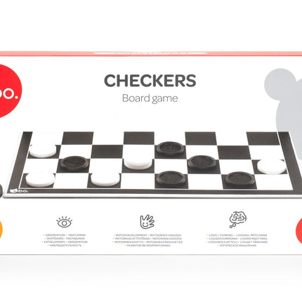 Checkers Board Game - Classic Strategy Game for 2 Players