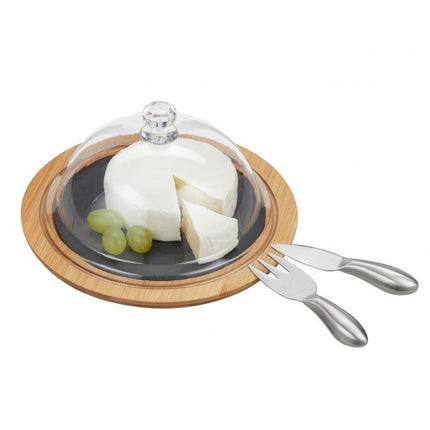 Cheese clock with cutlery