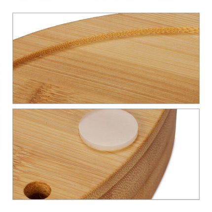 Cheese tray in bamboo with cutlery set in 4 parts