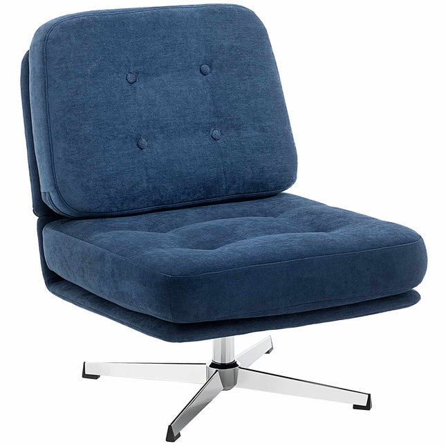 Chenille loungestoel, 360° draaibaar, zitbreedte 70 cm