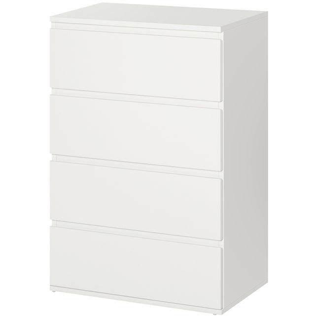 White dresser - Sideboard with 4 drawers with anti-tip