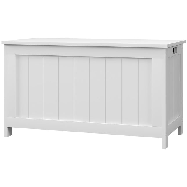 White storage box with lid and handle - 81x40x46 cm