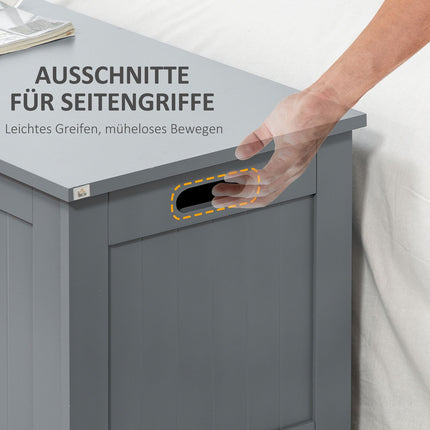 Chest versatile storage box - wood, grey, 81x40x46 cm