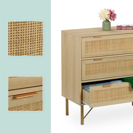 Chest of 3 drawers in wooden look