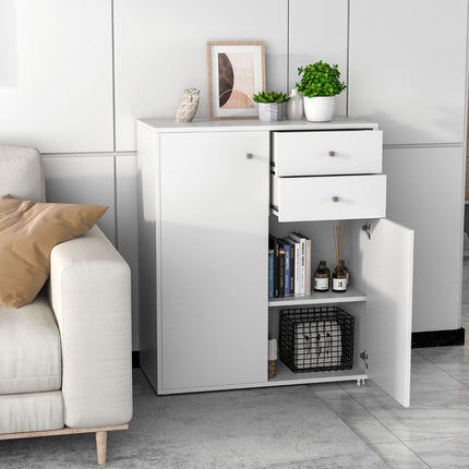 Chest of Drawers, 2 Doors 2 Drawers, 72 x 34 x 85.5 cm