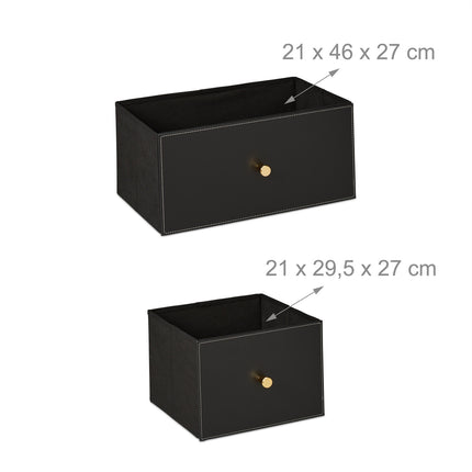 Chest of Drawers, 5 Compartments, Black and Gold