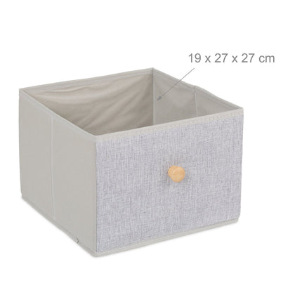 Chest of Drawers, 6 Compartments, Metal and Fabric