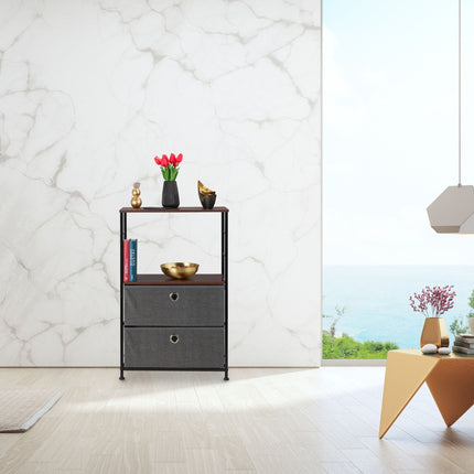 Chest of drawers with 2 collapsible baskets