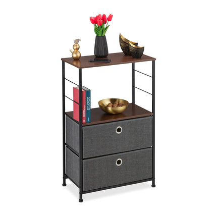 Chest of drawers with 2 collapsible baskets