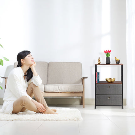 Chest of drawers with 2 collapsible baskets