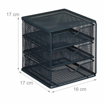 Chest of drawers with 3 compartments anthracite