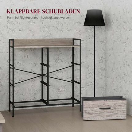 Fabric chest of drawers, storage cabinet with 6 drawers, gray