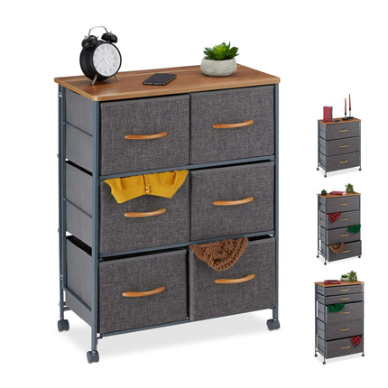 Chest of drawers with wheels