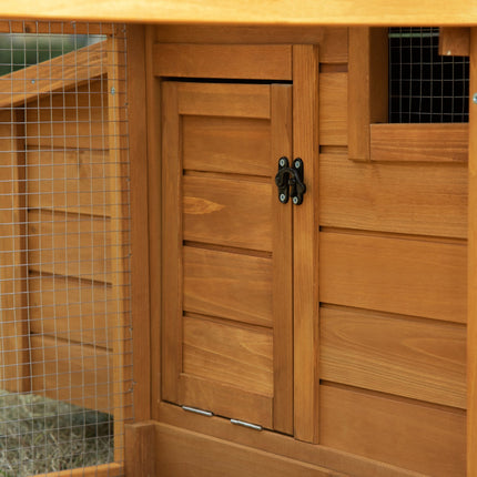Chicken house, solid wood, 180x92x78cm with nesting box