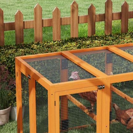 Chicken Coop for 1-3 Hens, Wood Frame, Steel Wire, Expandable