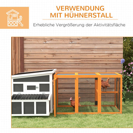Chicken Coop for 1-3 Hens, Wood Frame, Steel Wire, Expandable