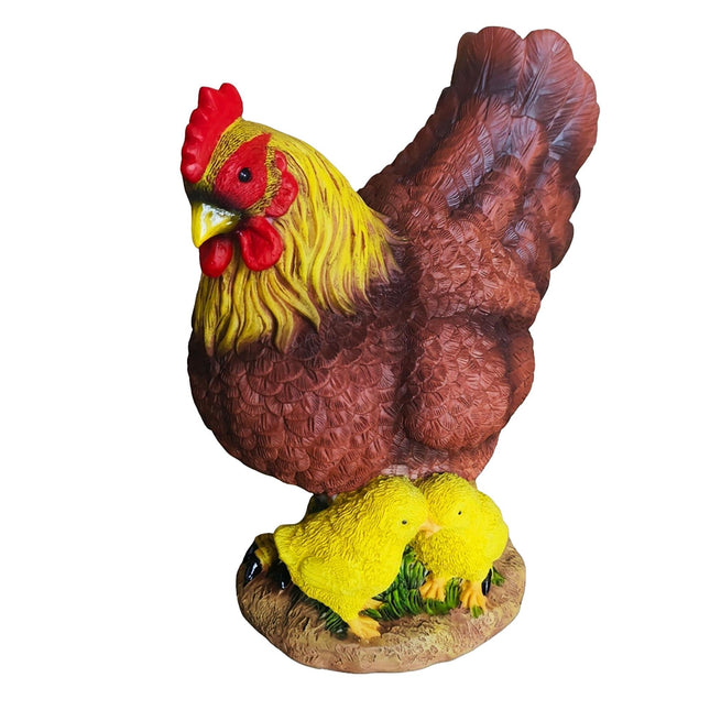 Chicken Garden Ornament, Polyresin, Various Colors