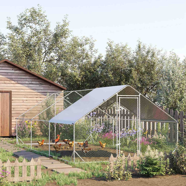 Outdoor XXL henhouse, 3x6x2m, holds 12-18 birds