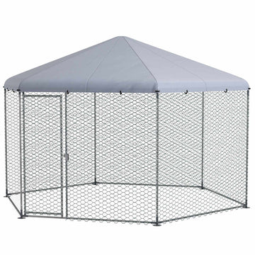 Steel chicken house with lid, door, for 10-15 chickens