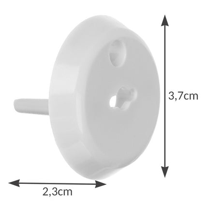 Child Safety Socket Covers, 15 Pack with Keys, White