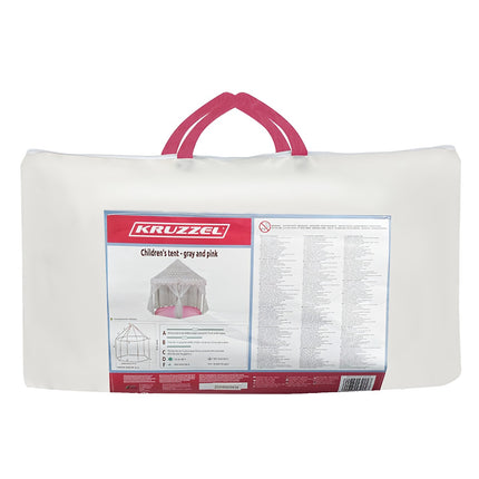 Children's tent gray and pink Kruzzel 23476
