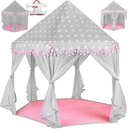 Children's tent gray and pink Kruzzel 23476