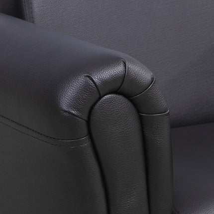 Black armchair for children with footstool - 3-7 years, 54x42x41cm