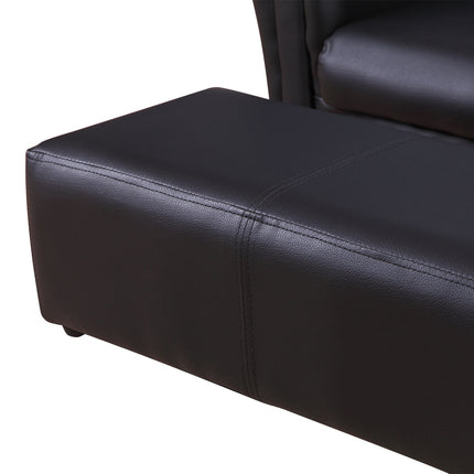 Children's black armchair & footstool Set - Comfortable 83cm
