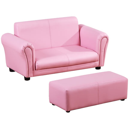 Pink children's armchair & footstool - 83x42x41cm, Comfort Set