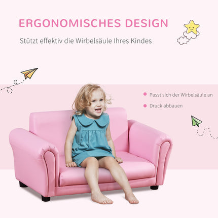 Pink children's armchair & footstool - 83x42x41cm, Comfort Set