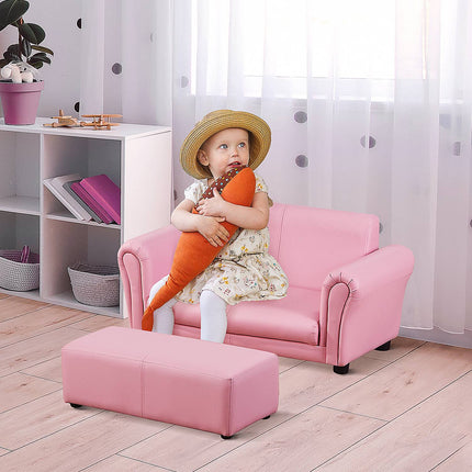 Pink children's armchair & footstool - 83x42x41cm, Comfort Set