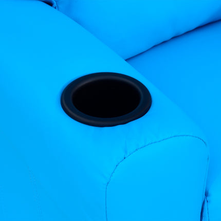 Armchair for children with cup holder, blue - 62x52x69 Cm